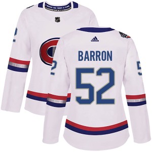 Women's Montreal Canadiens Justin Barron Adidas Authentic 2017 100 Classic Jersey - White
