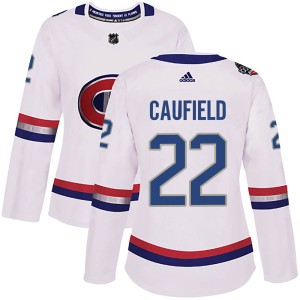 Women's Montreal Canadiens Cole Caufield Adidas Authentic 2017 100 Classic Jersey - White