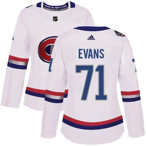 Women's Montreal Canadiens Jake Evans Adidas Authentic 2017 100 Classic Jersey - White