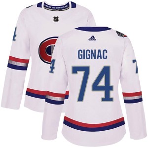 Women's Montreal Canadiens Brandon Gignac Adidas Authentic 2017 100 Classic Jersey - White