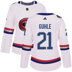 Women's Montreal Canadiens Kaiden Guhle Adidas Authentic 2017 100 Classic Jersey - White