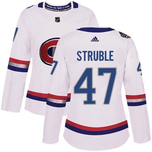 Women's Montreal Canadiens Jayden Struble Adidas Authentic 2017 100 Classic Jersey - White