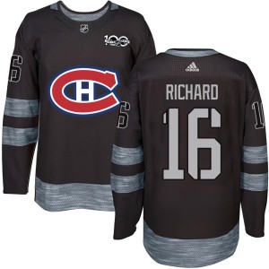 Men's Montreal Canadiens Henri Richard Authentic 1917-2017 100th Anniversary Jersey - Black