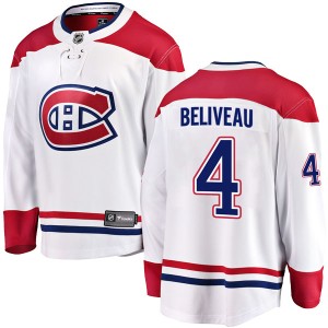 Men's Montreal Canadiens Jean Beliveau Fanatics Branded Breakaway Away Jersey - White