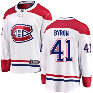 Men's Montreal Canadiens Paul Byron Fanatics Branded Breakaway Away Jersey - White