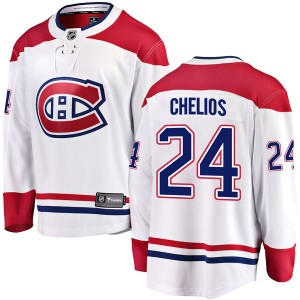 Men's Montreal Canadiens Chris Chelios Fanatics Branded Breakaway Away Jersey - White