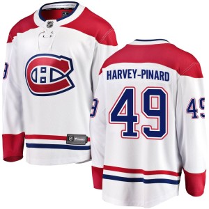 Men's Montreal Canadiens Rafael Harvey-Pinard Fanatics Branded Breakaway Away Jersey - White