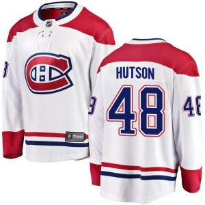 Men's Montreal Canadiens Lane Hutson Fanatics Branded Breakaway Away Jersey - White