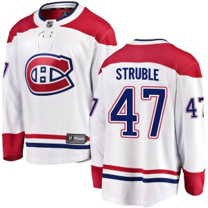 Men's Montreal Canadiens Jayden Struble Fanatics Branded Breakaway Away Jersey - White