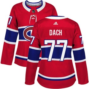 Women's Montreal Canadiens Kirby Dach Adidas Authentic Home Jersey - Red