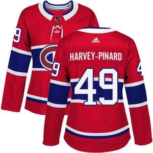 Women's Montreal Canadiens Rafael Harvey-Pinard Adidas Authentic Home Jersey - Red