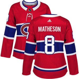 Women's Montreal Canadiens Mike Matheson Adidas Authentic Home Jersey - Red