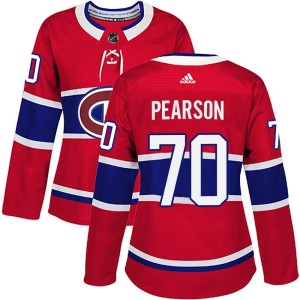 Women's Montreal Canadiens Tanner Pearson Adidas Authentic Home Jersey - Red