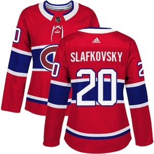 Women's Montreal Canadiens Juraj Slafkovsky Adidas Authentic Home Jersey - Red