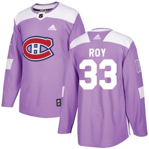 Youth Montreal Canadiens Patrick Roy Adidas Authentic Fights Cancer Practice Jersey - Purple