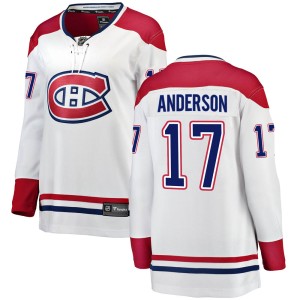 Women's Montreal Canadiens Josh Anderson Fanatics Branded Breakaway Away Jersey - White