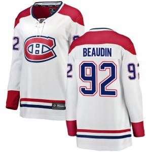 Women's Montreal Canadiens Nicolas Beaudin Fanatics Branded Breakaway Away Jersey - White