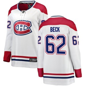 Women's Montreal Canadiens Owen Beck Fanatics Branded Breakaway Away Jersey - White