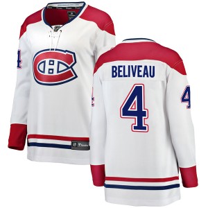 Women's Montreal Canadiens Jean Beliveau Fanatics Branded Breakaway Away Jersey - White