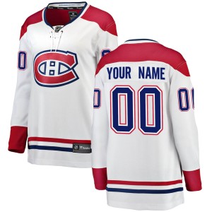 Women's Montreal Canadiens Custom Fanatics Branded Breakaway Away Jersey - White