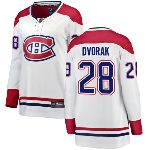 Women's Montreal Canadiens Christian Dvorak Fanatics Branded Breakaway Away Jersey - White