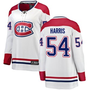 Women's Montreal Canadiens Jordan Harris Fanatics Branded Breakaway Away Jersey - White