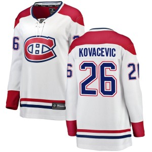 Women's Montreal Canadiens Johnathan Kovacevic Fanatics Branded Breakaway Away Jersey - White
