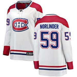 Women's Montreal Canadiens Mattias Norlinder Fanatics Branded Breakaway Away Jersey - White