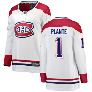 Women's Montreal Canadiens Jacques Plante Fanatics Branded Breakaway Away Jersey - White