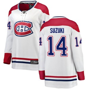 Women's Montreal Canadiens Nick Suzuki Fanatics Branded Breakaway Away Jersey - White