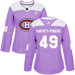 Women's Montreal Canadiens Rafael Harvey-Pinard Adidas Authentic Fights Cancer Practice Jersey - Purple