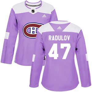 Women's Montreal Canadiens Alexander Radulov Adidas Authentic Fights Cancer Practice Jersey - Purple