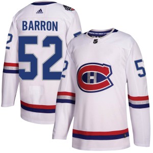 Men's Montreal Canadiens Justin Barron Adidas Authentic 2017 100 Classic Jersey - White