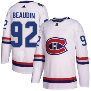 Men's Montreal Canadiens Nicolas Beaudin Adidas Authentic 2017 100 Classic Jersey - White