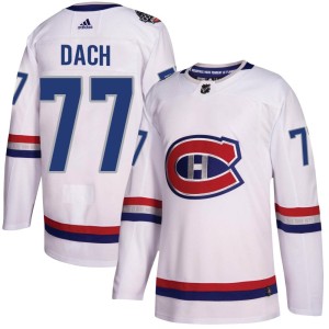 Men's Montreal Canadiens Kirby Dach Adidas Authentic 2017 100 Classic Jersey - White