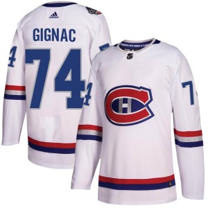 Men's Montreal Canadiens Brandon Gignac Adidas Authentic 2017 100 Classic Jersey - White