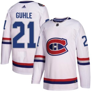 Men's Montreal Canadiens Kaiden Guhle Adidas Authentic 2017 100 Classic Jersey - White