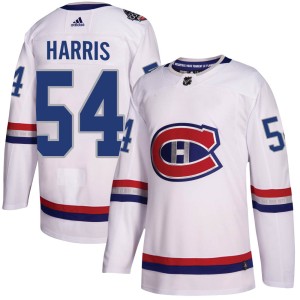 Men's Montreal Canadiens Jordan Harris Adidas Authentic 2017 100 Classic Jersey - White