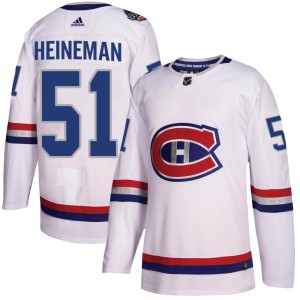 Men's Montreal Canadiens Emil Heineman Adidas Authentic 2017 100 Classic Jersey - White