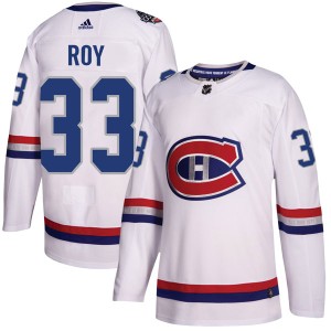 Men's Montreal Canadiens Patrick Roy Adidas Authentic 2017 100 Classic Jersey - White