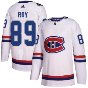 Men's Montreal Canadiens Joshua Roy Adidas Authentic 2017 100 Classic Jersey - White