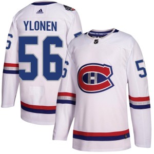Men's Montreal Canadiens Jesse Ylonen Adidas Authentic 2017 100 Classic Jersey - White