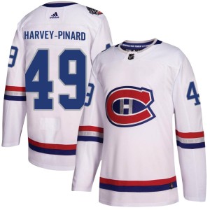 Youth Montreal Canadiens Rafael Harvey-Pinard Adidas Authentic 2017 100 Classic Jersey - White