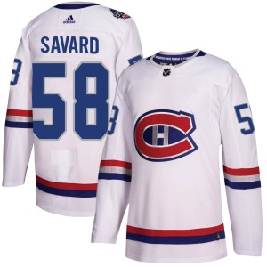 Youth Montreal Canadiens David Savard Adidas Authentic 2017 100 Classic Jersey - White