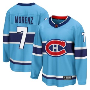 Men's Montreal Canadiens Howie Morenz Fanatics Branded Breakaway Special Edition 2.0 Jersey - Light Blue