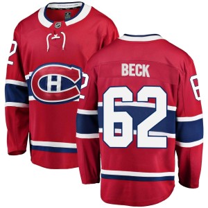 Men's Montreal Canadiens Owen Beck Fanatics Branded Breakaway Home Jersey - Red