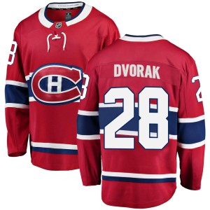 Men's Montreal Canadiens Christian Dvorak Fanatics Branded Breakaway Home Jersey - Red