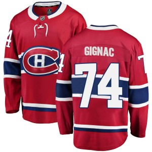 Men's Montreal Canadiens Brandon Gignac Fanatics Branded Breakaway Home Jersey - Red