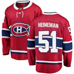 Men's Montreal Canadiens Emil Heineman Fanatics Branded Breakaway Home Jersey - Red