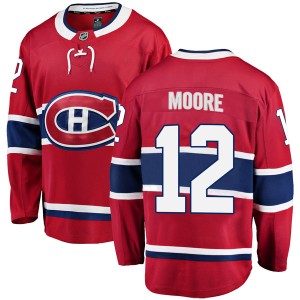 Men's Montreal Canadiens Dickie Moore Fanatics Branded Breakaway Home Jersey - Red
